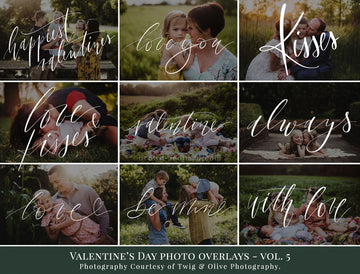 Valentines Day Word Art Photo Overlays Vol. 5