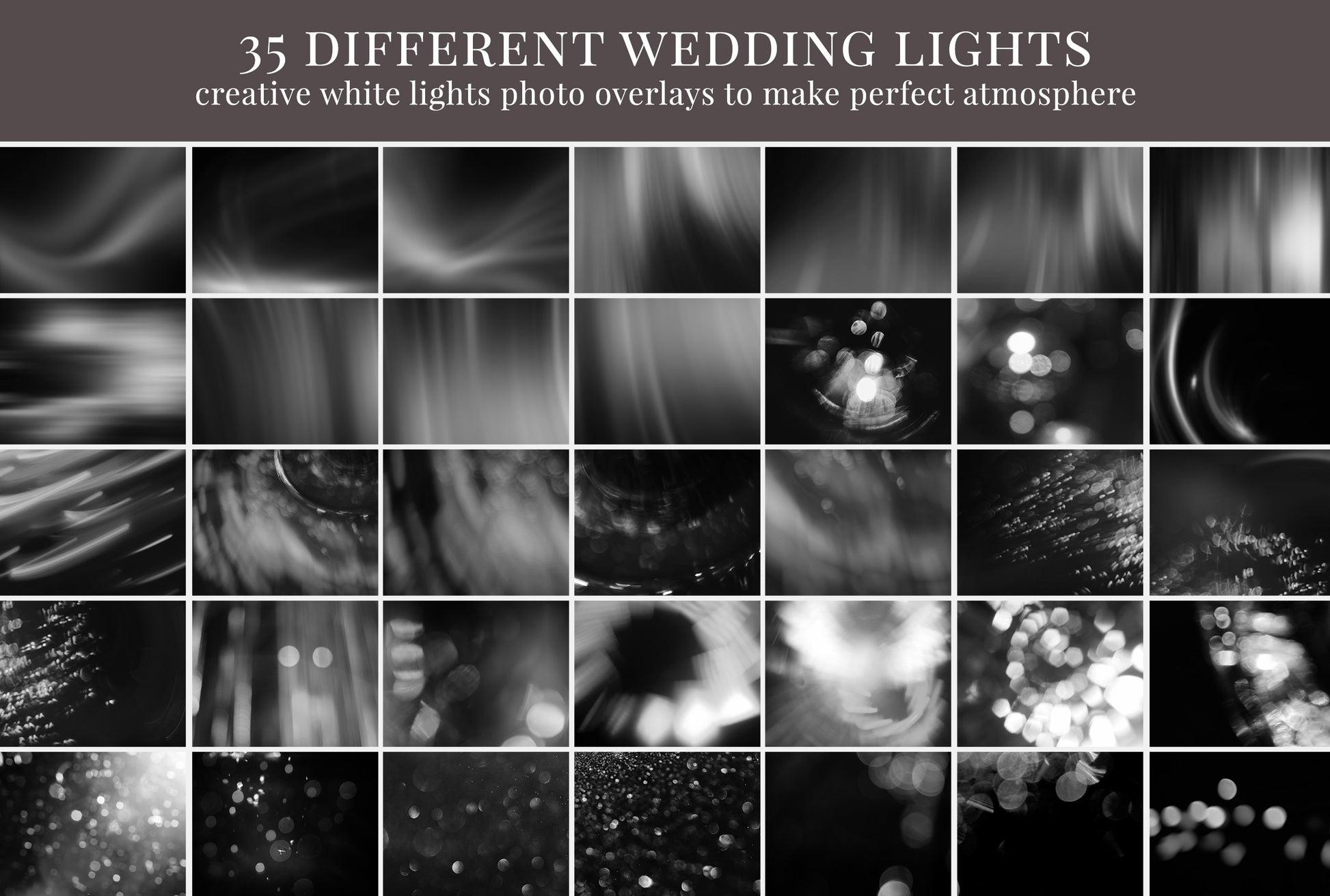 wedding lights photo overlays