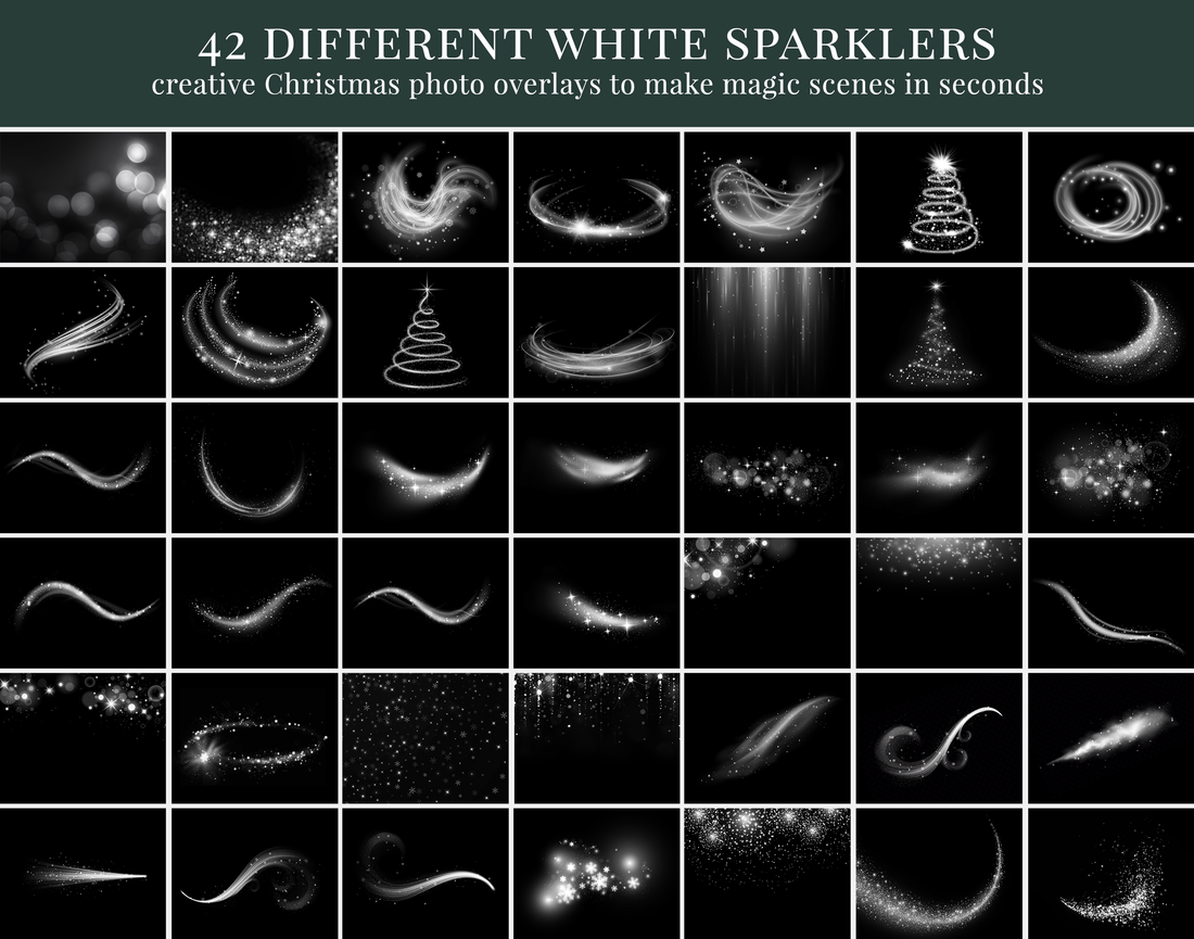 White Christmas photo overlays