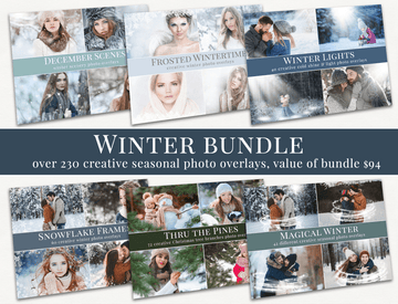 Winter Photo Overlays Bundle