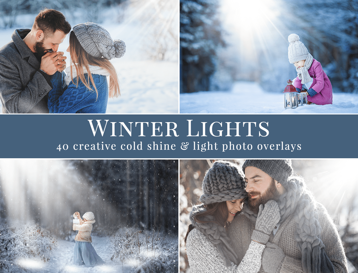 Winter Lights photo overlays