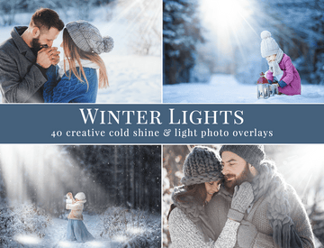 Winter Lights photo overlays