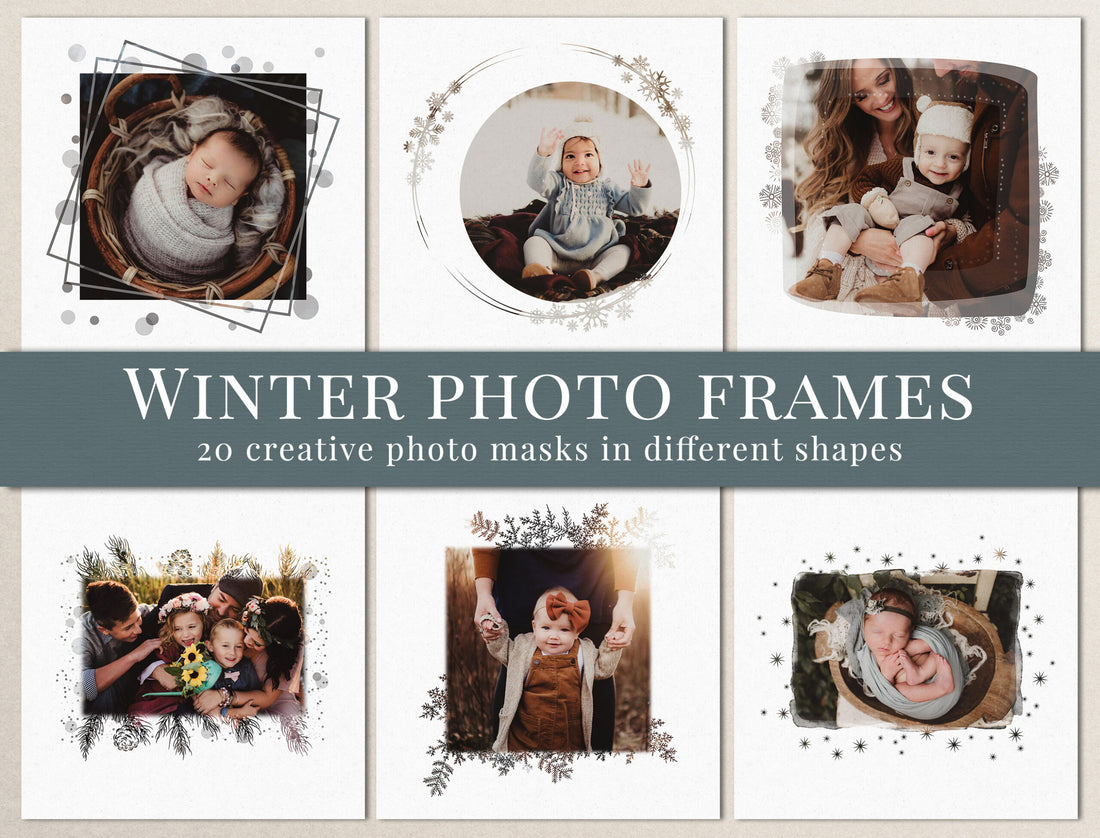 Winter Frames photomasks for Photoshop