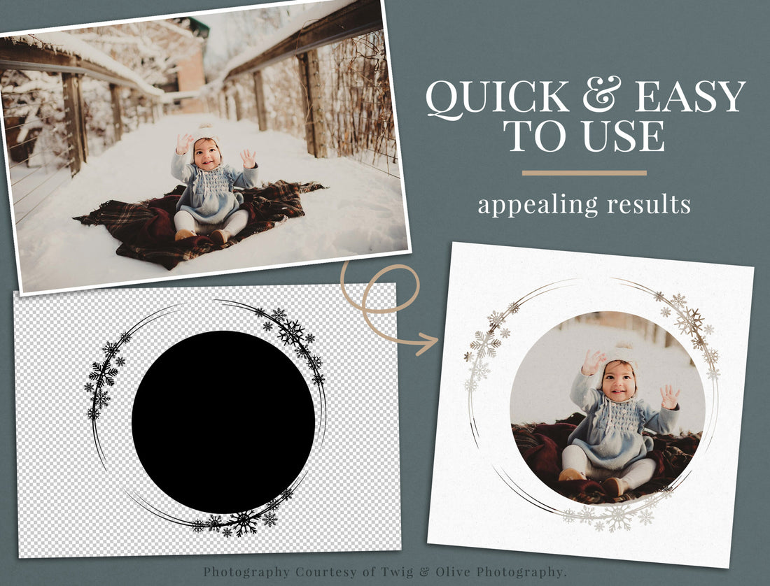 Winter Frames photomasks for Photoshop