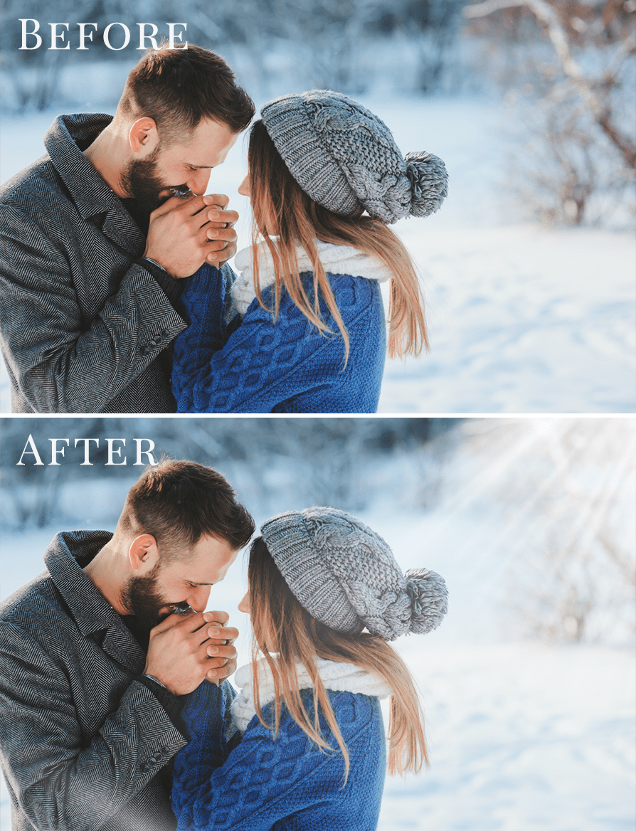 Winter Lights photo overlays