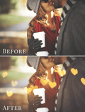 heart bokeh overlays