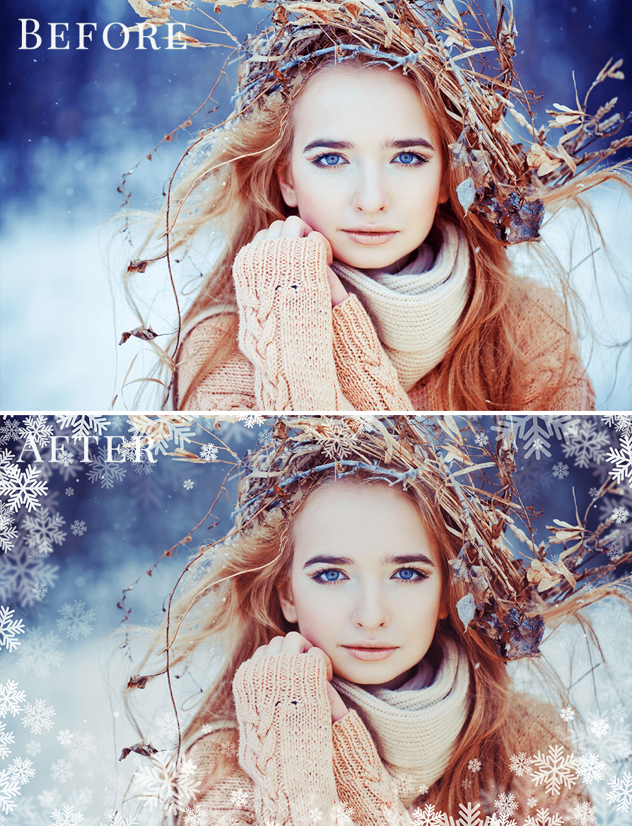 snowflake frames overlays