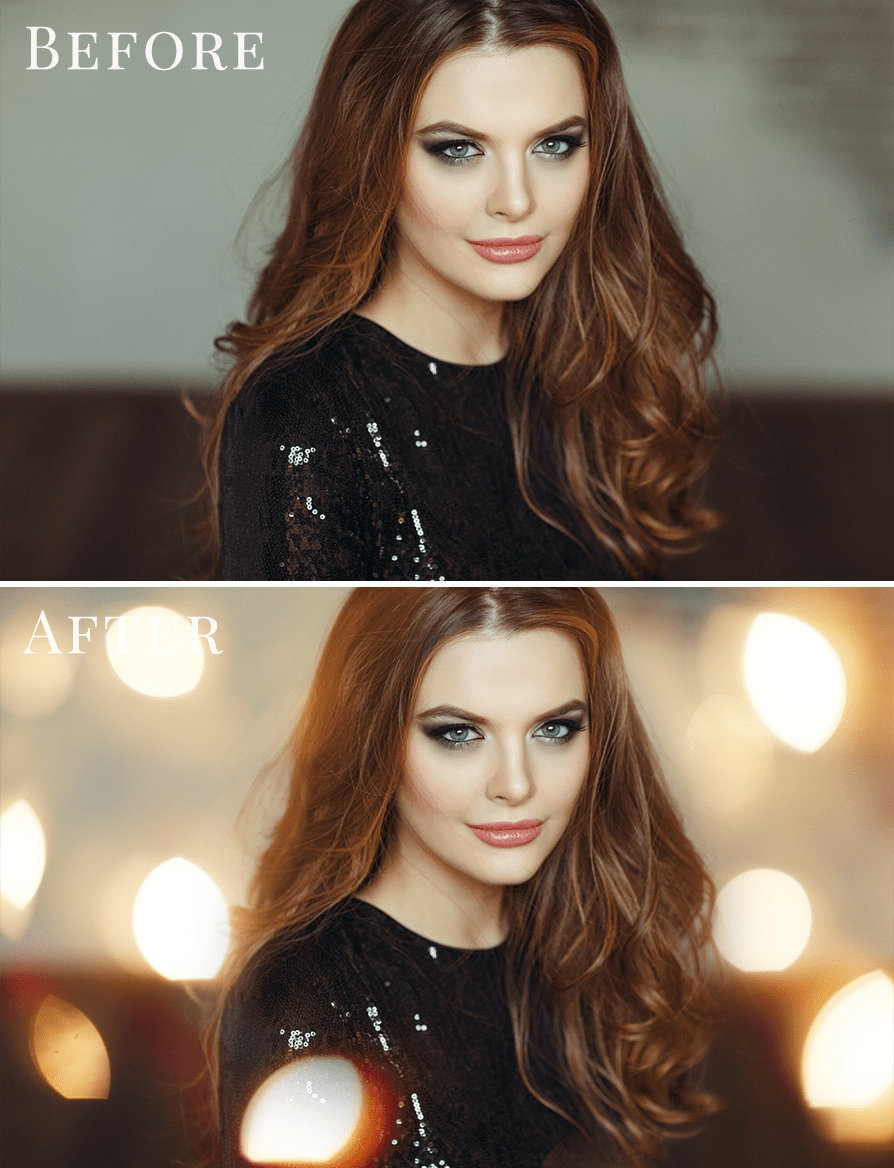 gold bokeh photo overlays