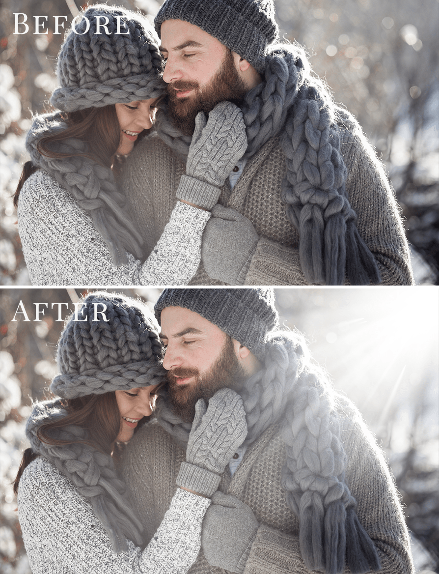 Winter Lights photo overlays