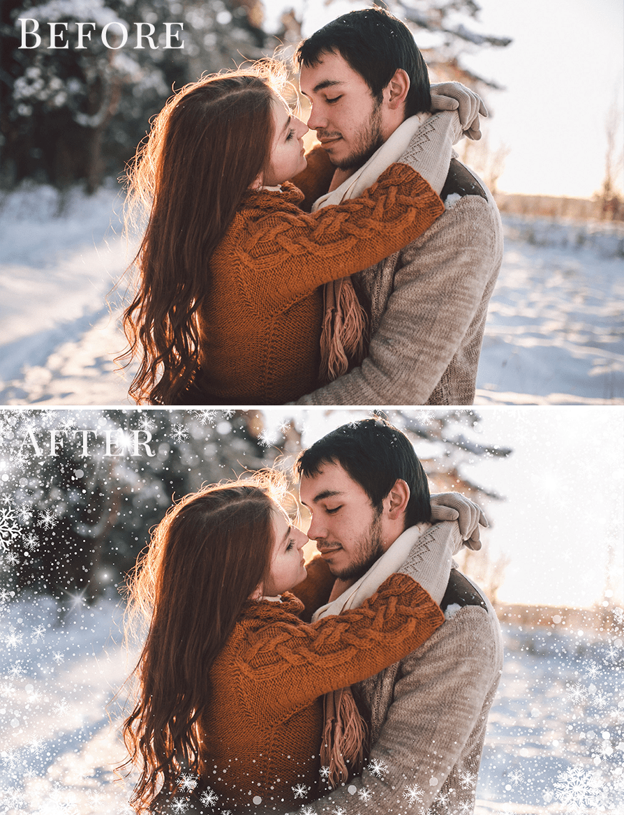 snowflake frames overlays