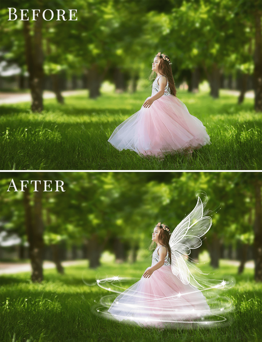 fairy wings photo overlays