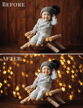 gold stars bokeh photo overlays