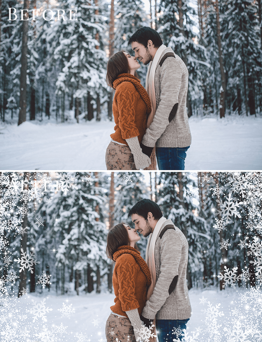 snowflake frames overlays