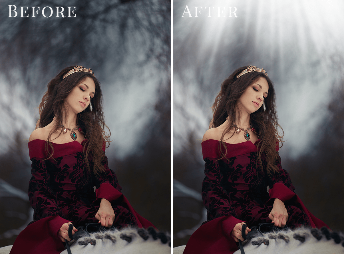 Winter Lights photo overlays