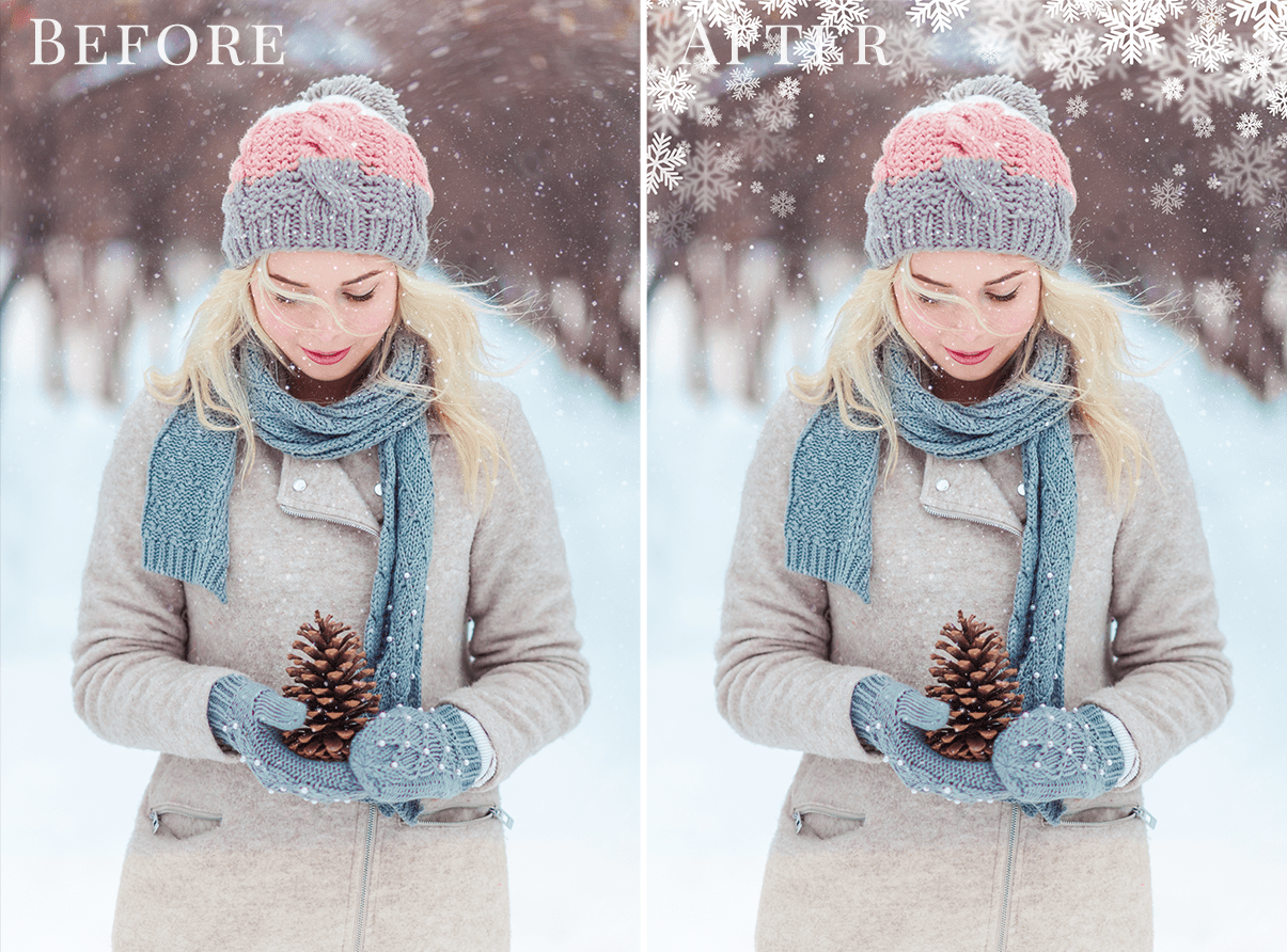 snowflake frames overlays