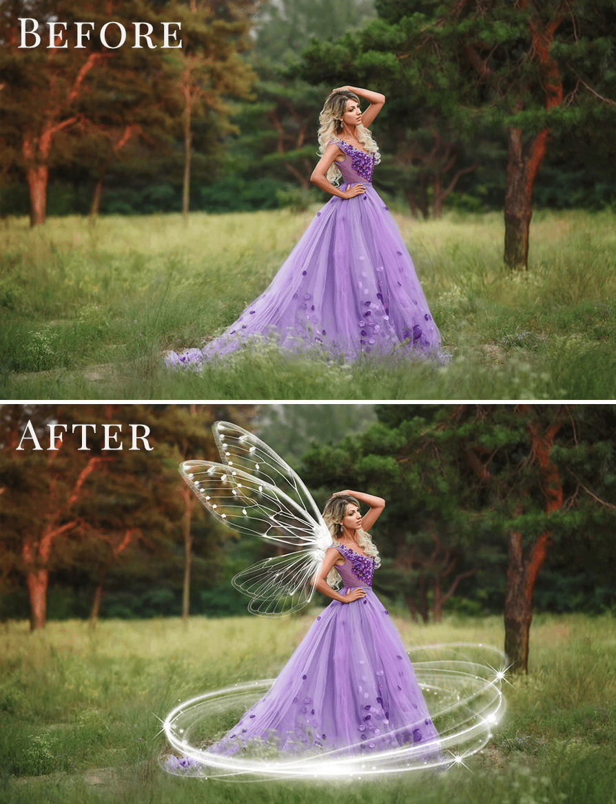 fairy wings photo overlays