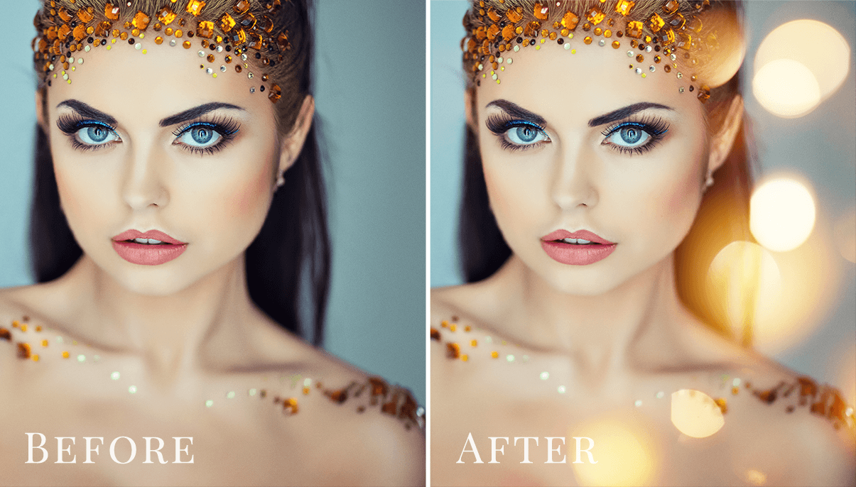 gold bokeh photo overlays