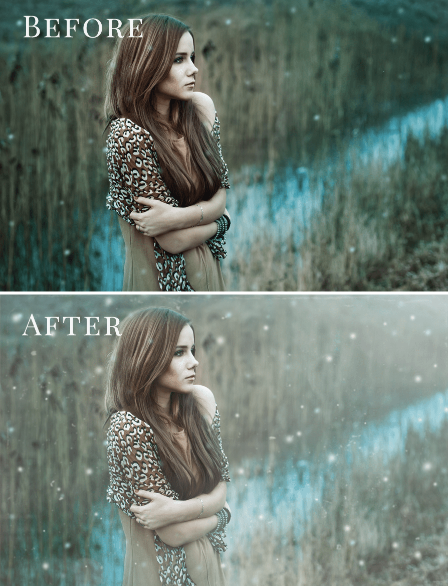 winter photo overlays