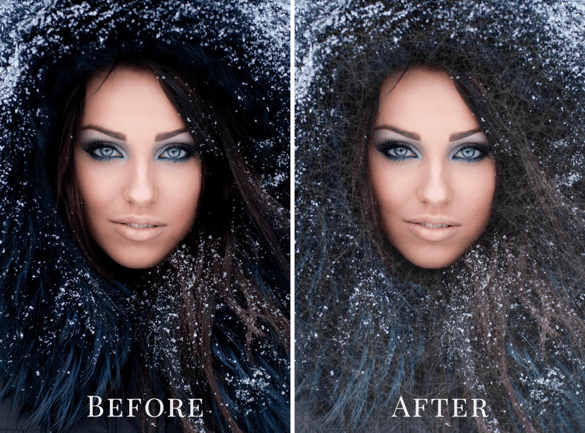 winter photo overlays