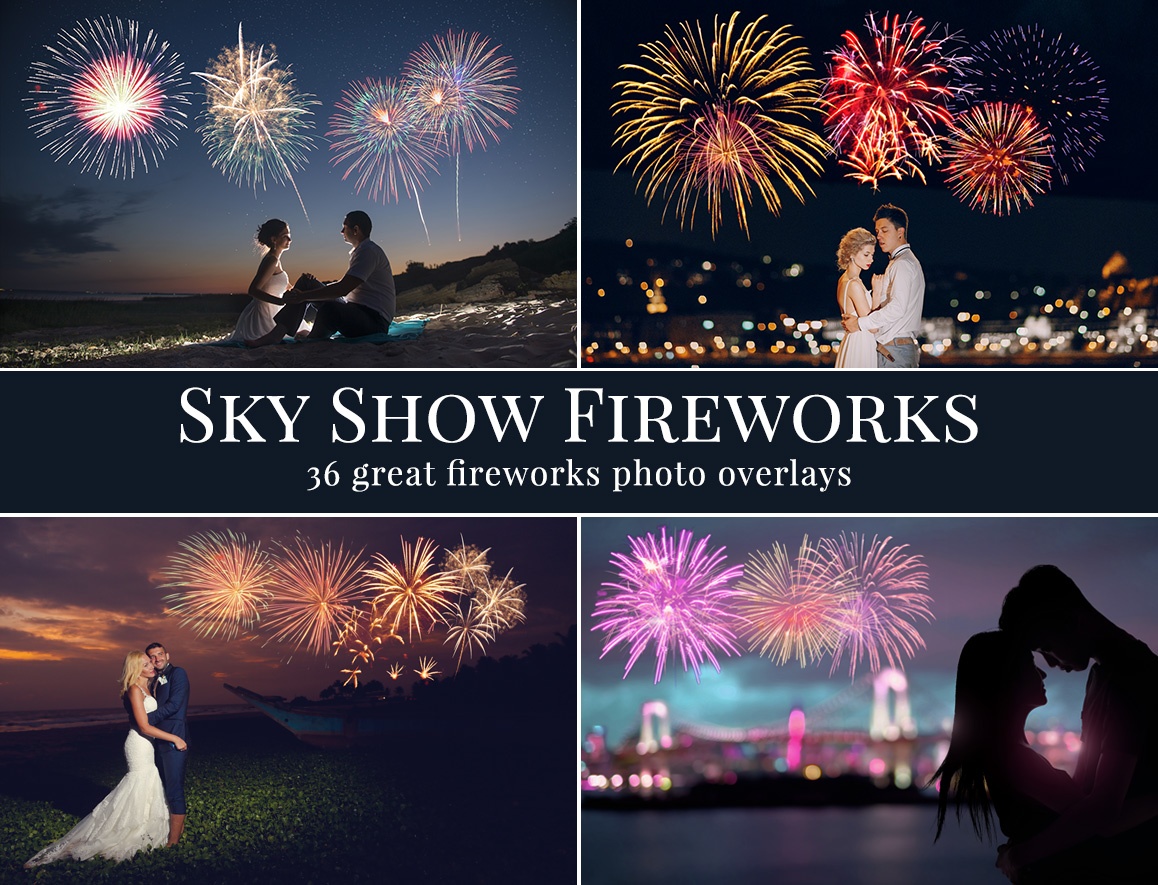 Sky Show Fireworks photo overlays