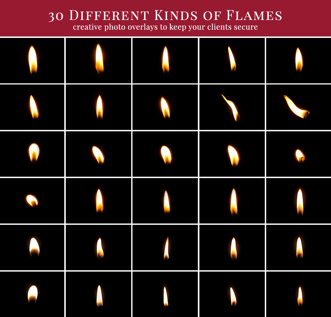 candle flames photo overlays