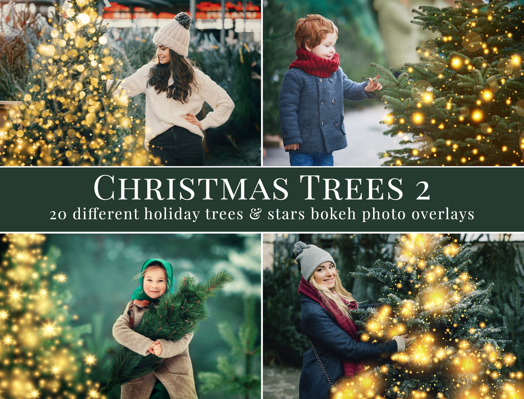 Christmas Trees 2 photo overlays