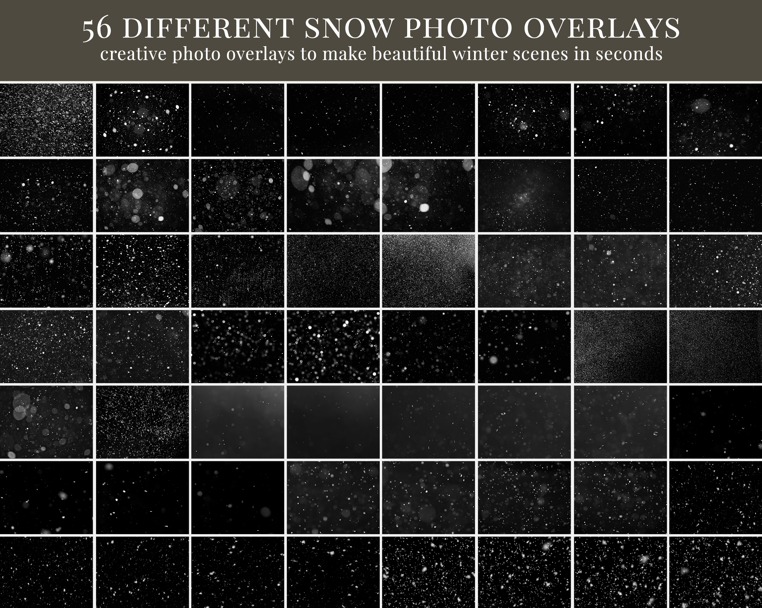Snow photo overlays