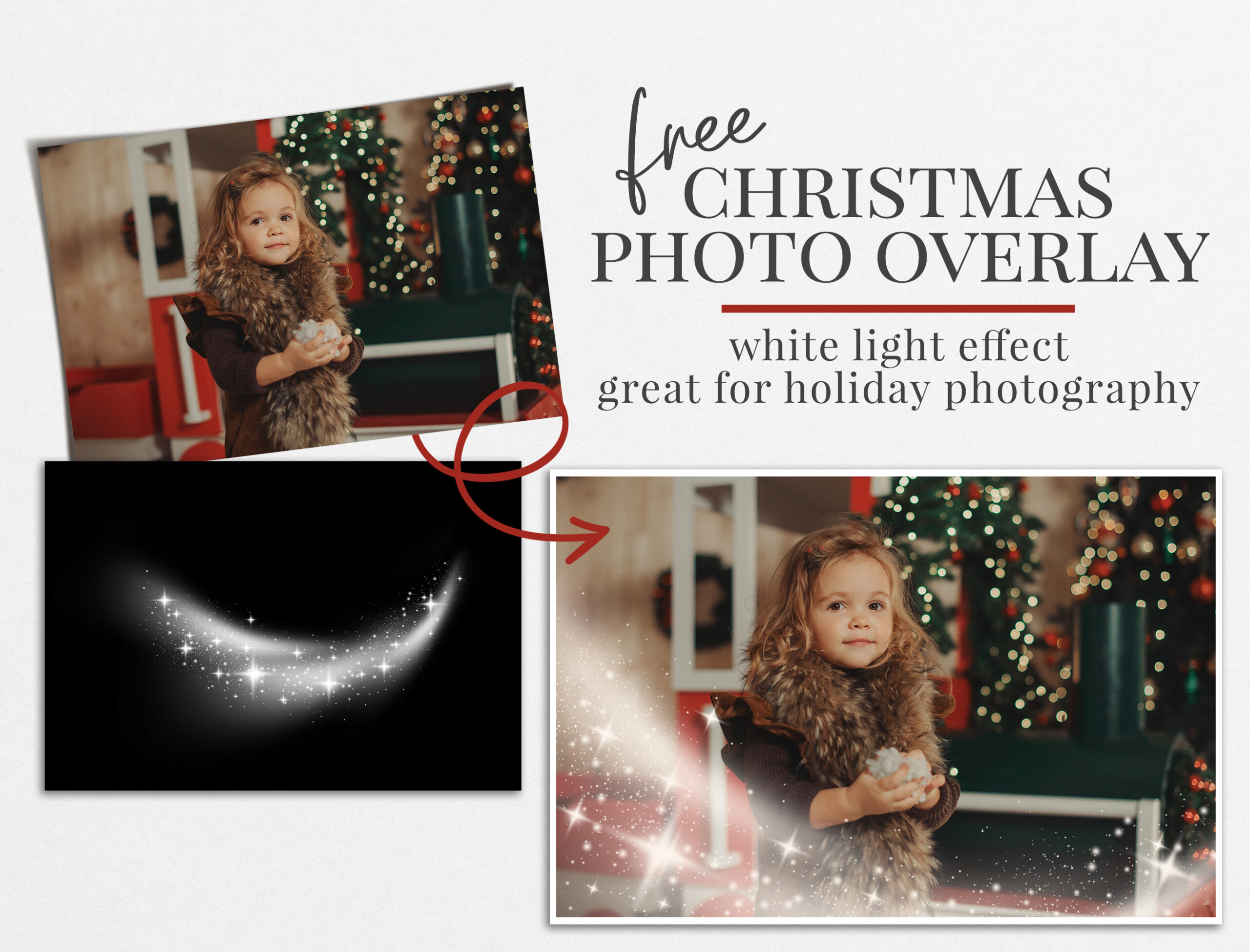 White Christmas photo overlay freebie