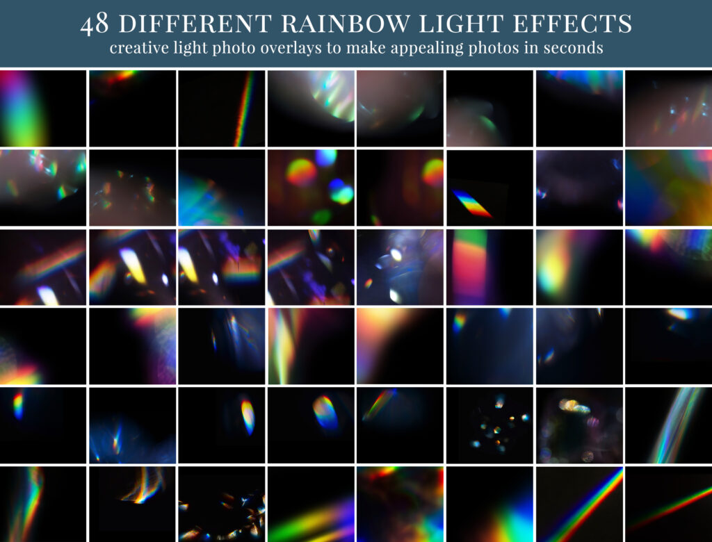 Rainbow Lights photo overlays - Brown Leopard