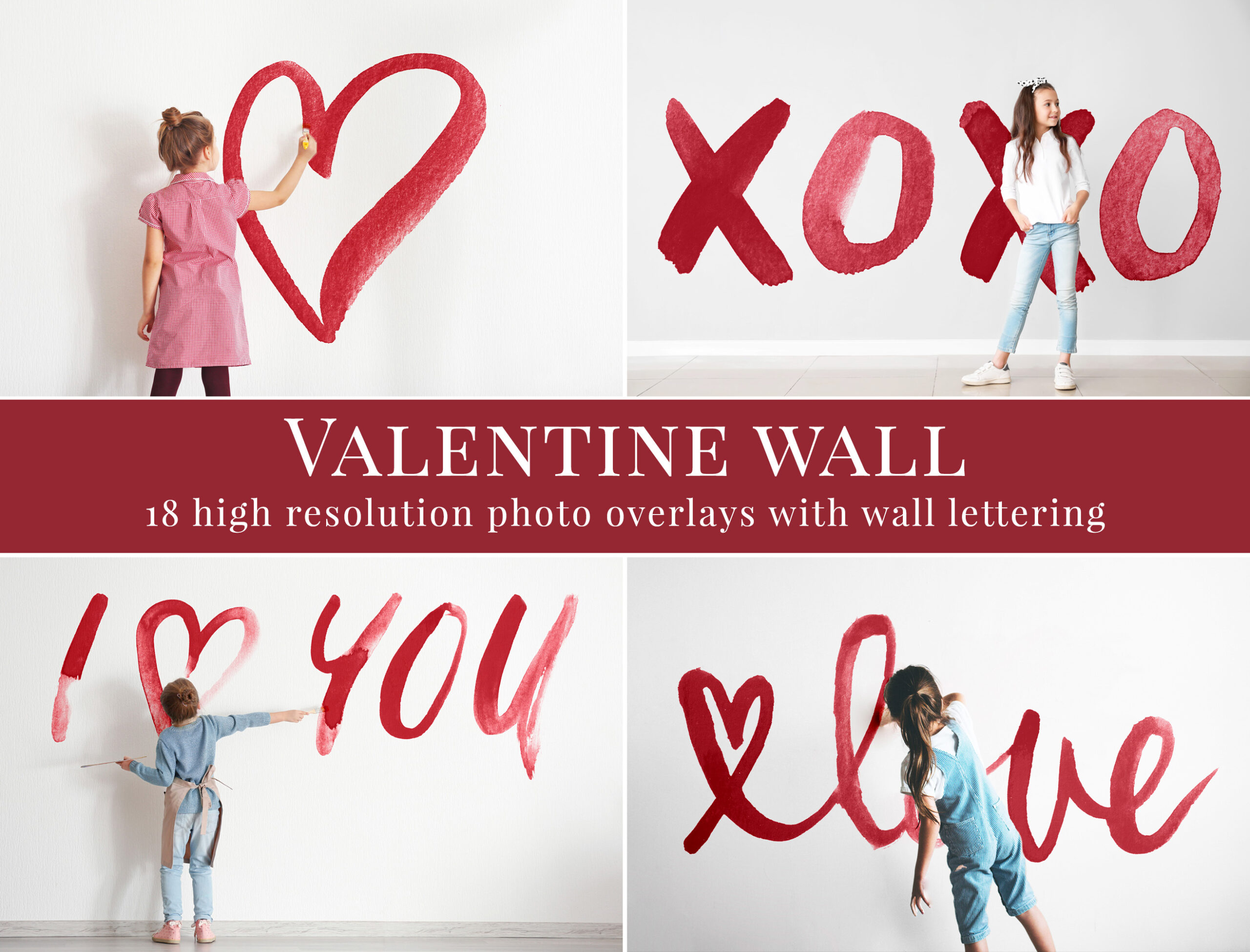 Valentine Wall photo overlays