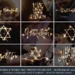 Sparkle Hanukkah photo overlays
